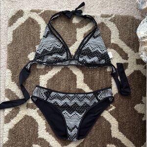 BECCA Black and White Chevron Bikini